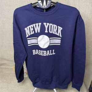New York Baseball Crewneck Sweatshirt – Navy – Size Large – NWOT